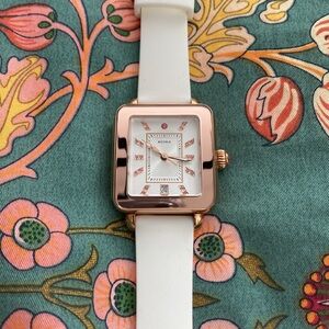 Michele Deco Sport High Shine Rose Gold pink mirror watch - Great condition!